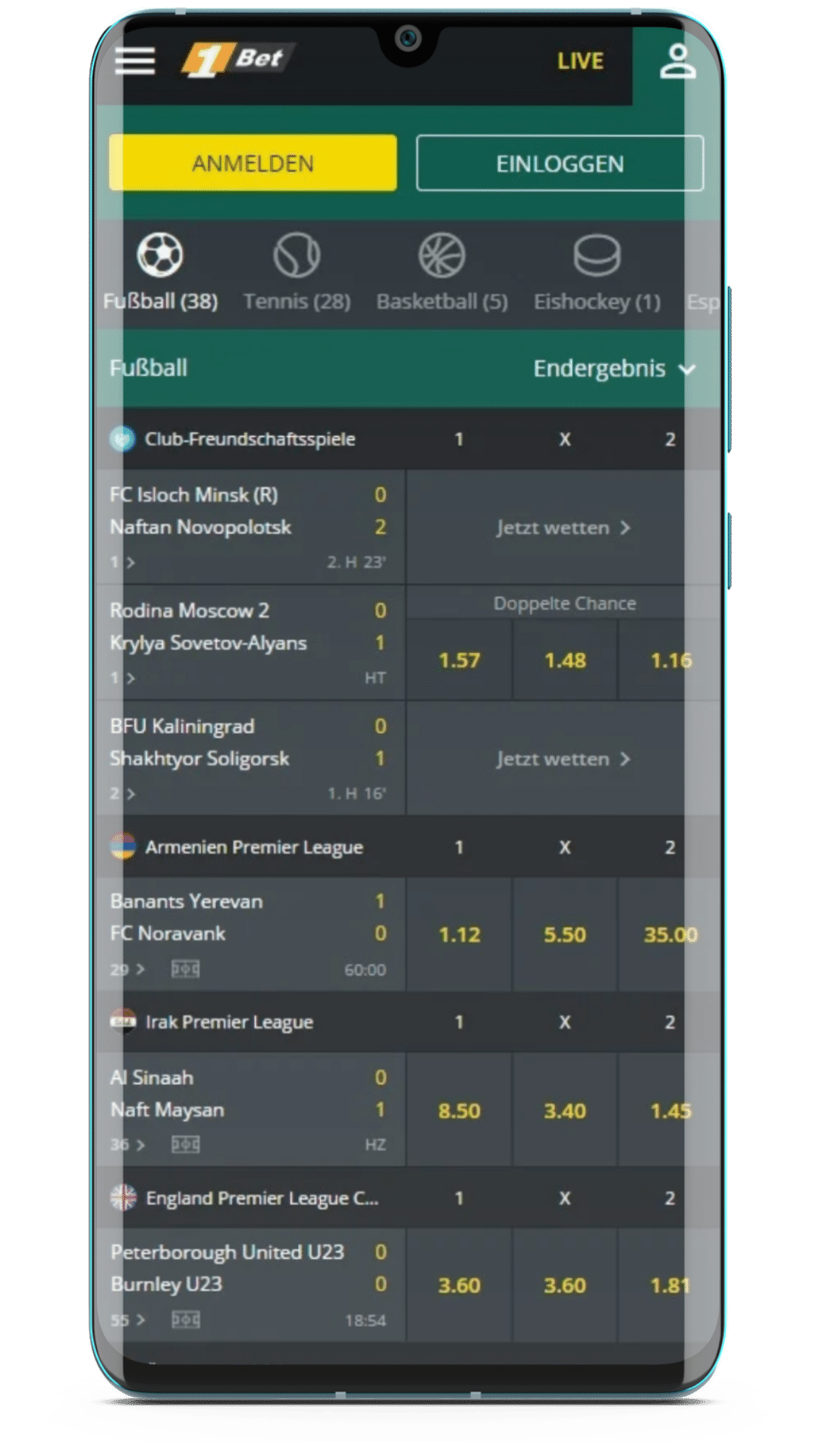 1bet App Wetten