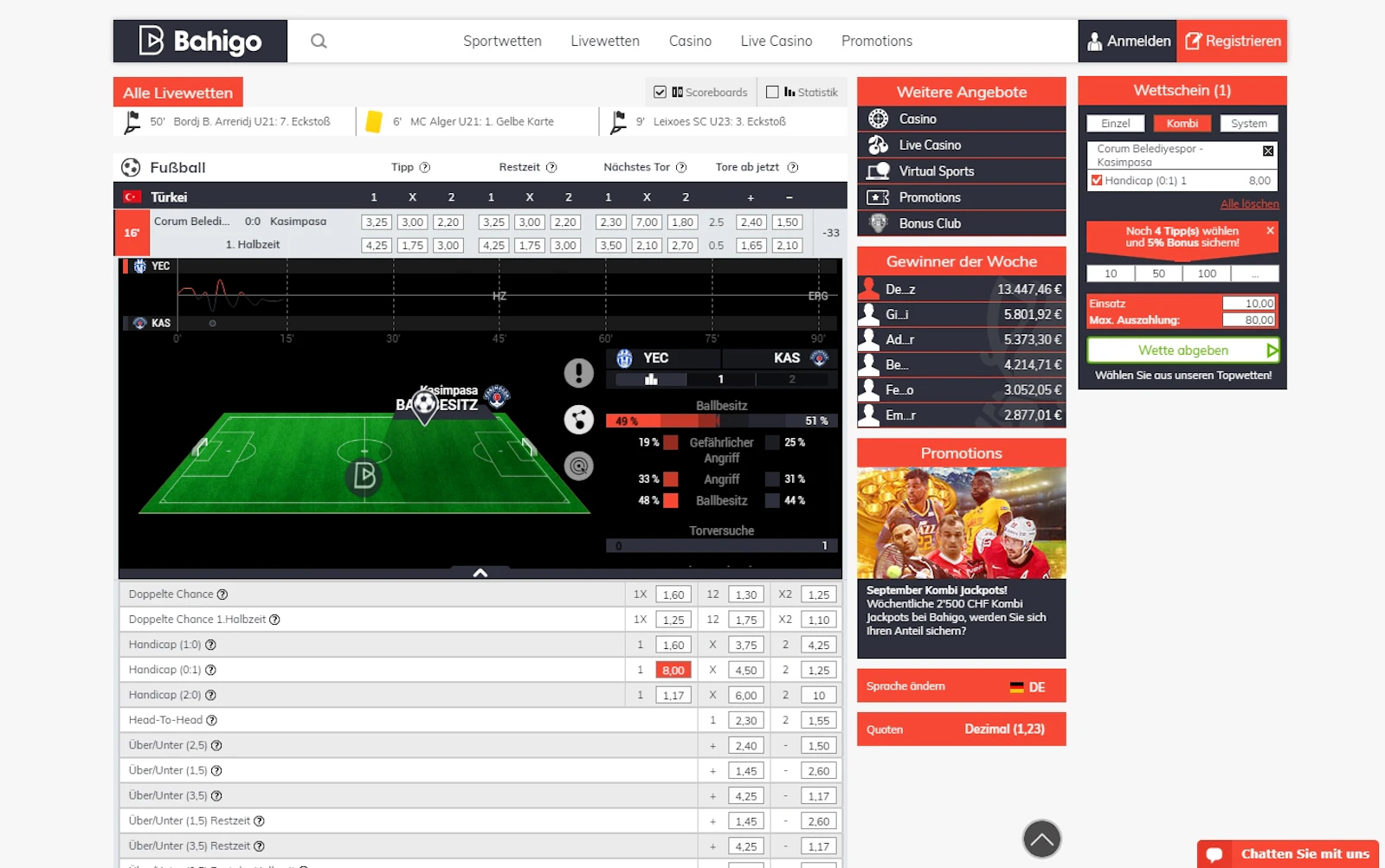 Bahigo Livewetten