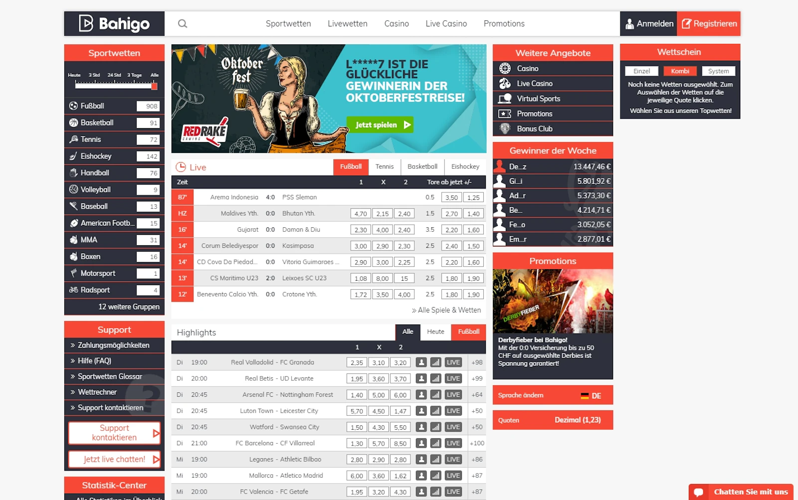 Bahigo Sportwetten