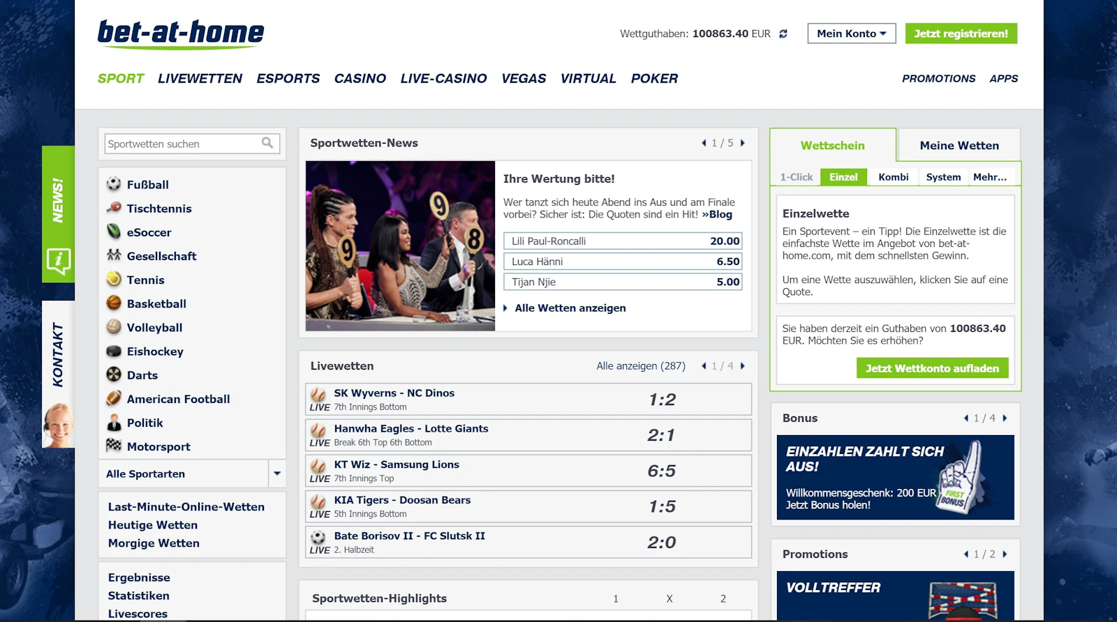 bet at home Sportwetten