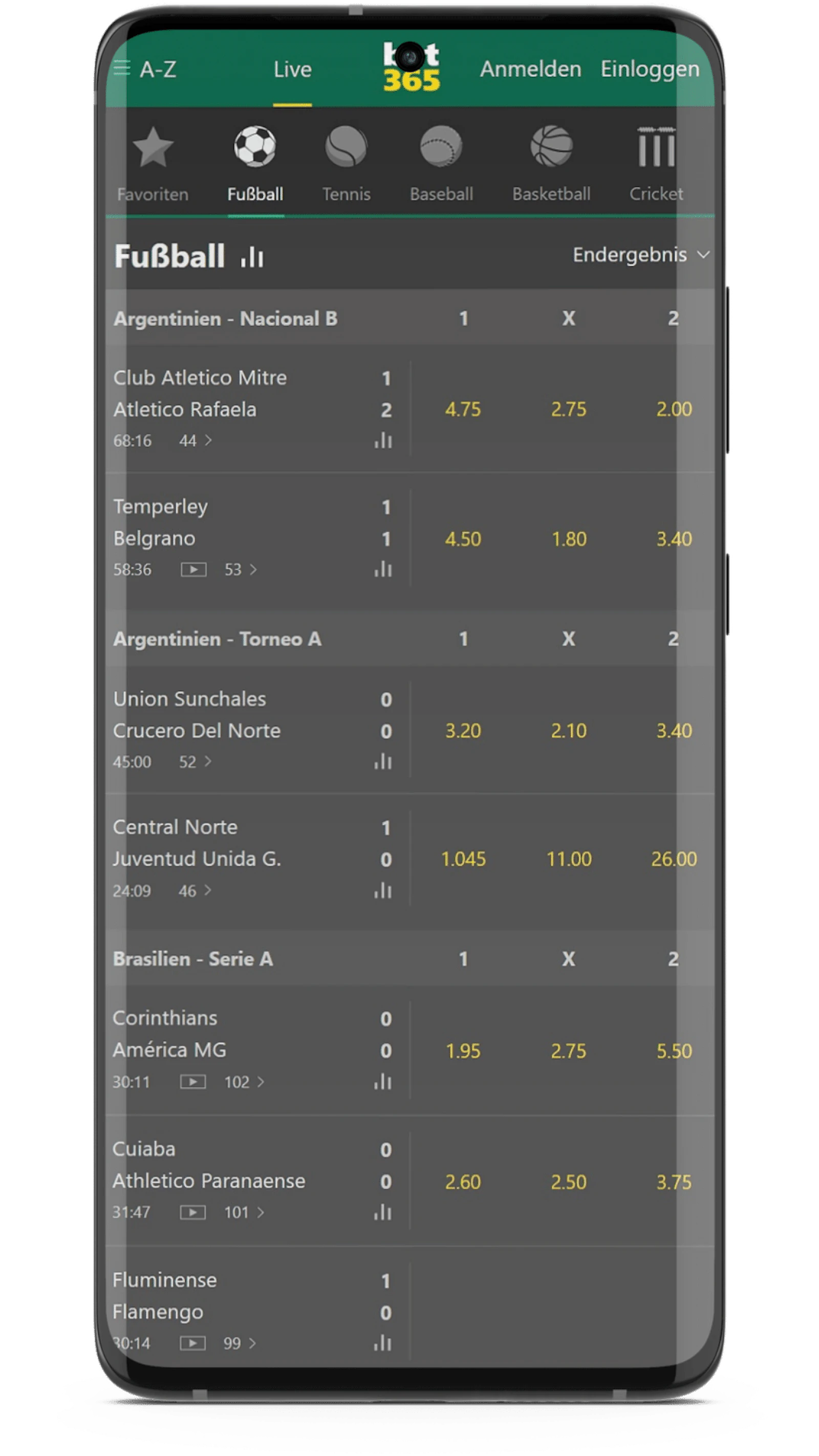 Bet365 App Fußball-Wetten