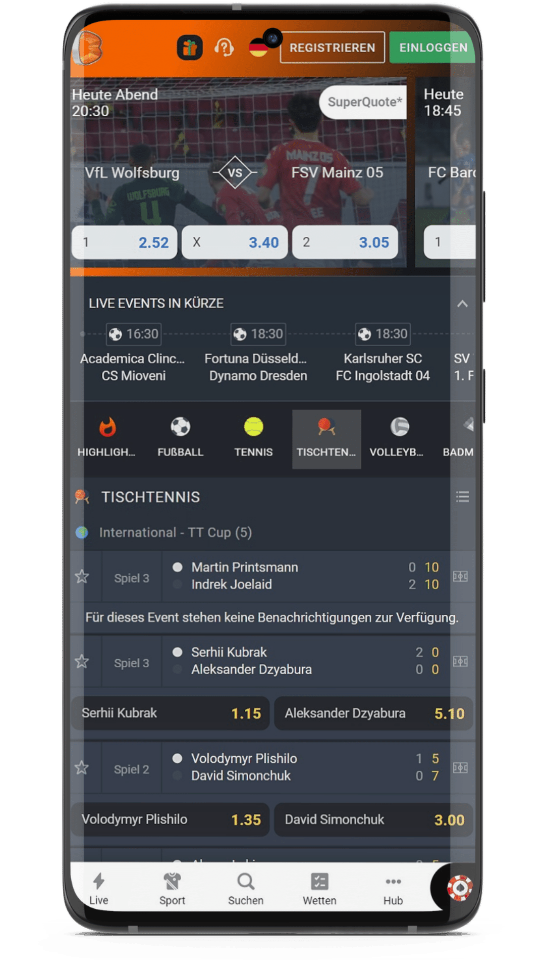 Betano App Sportwetten