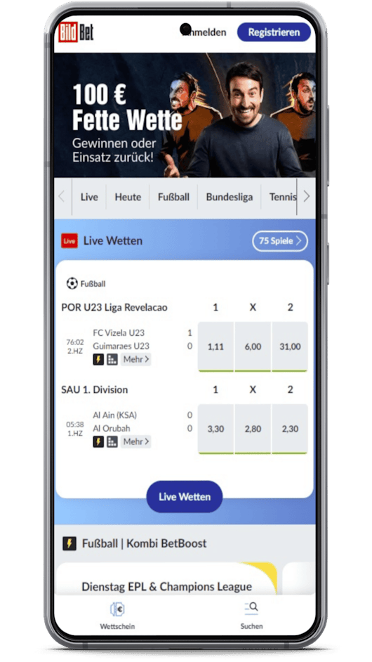 BildBet App Anmeldung 2