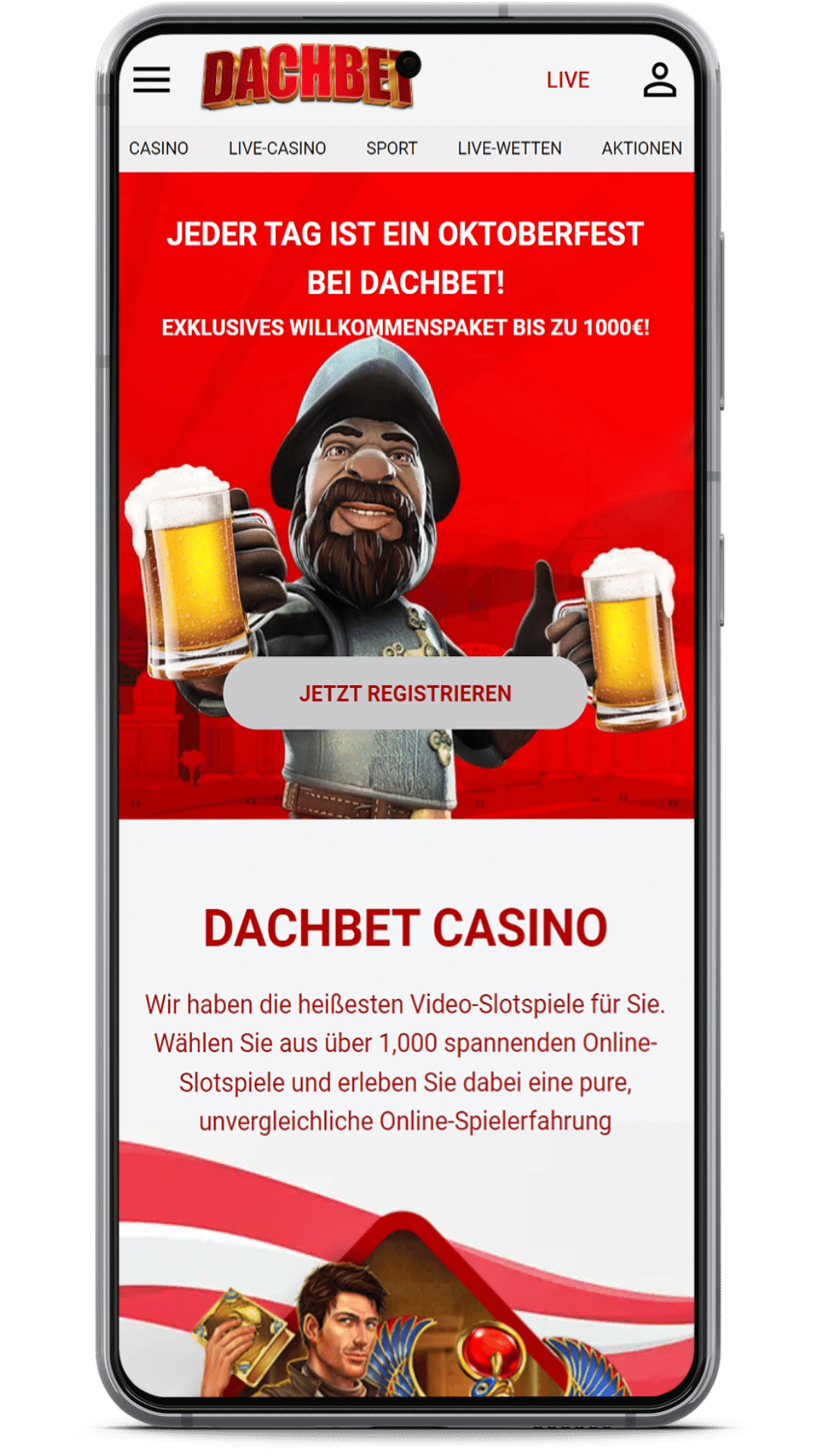DACHBET App Startseite