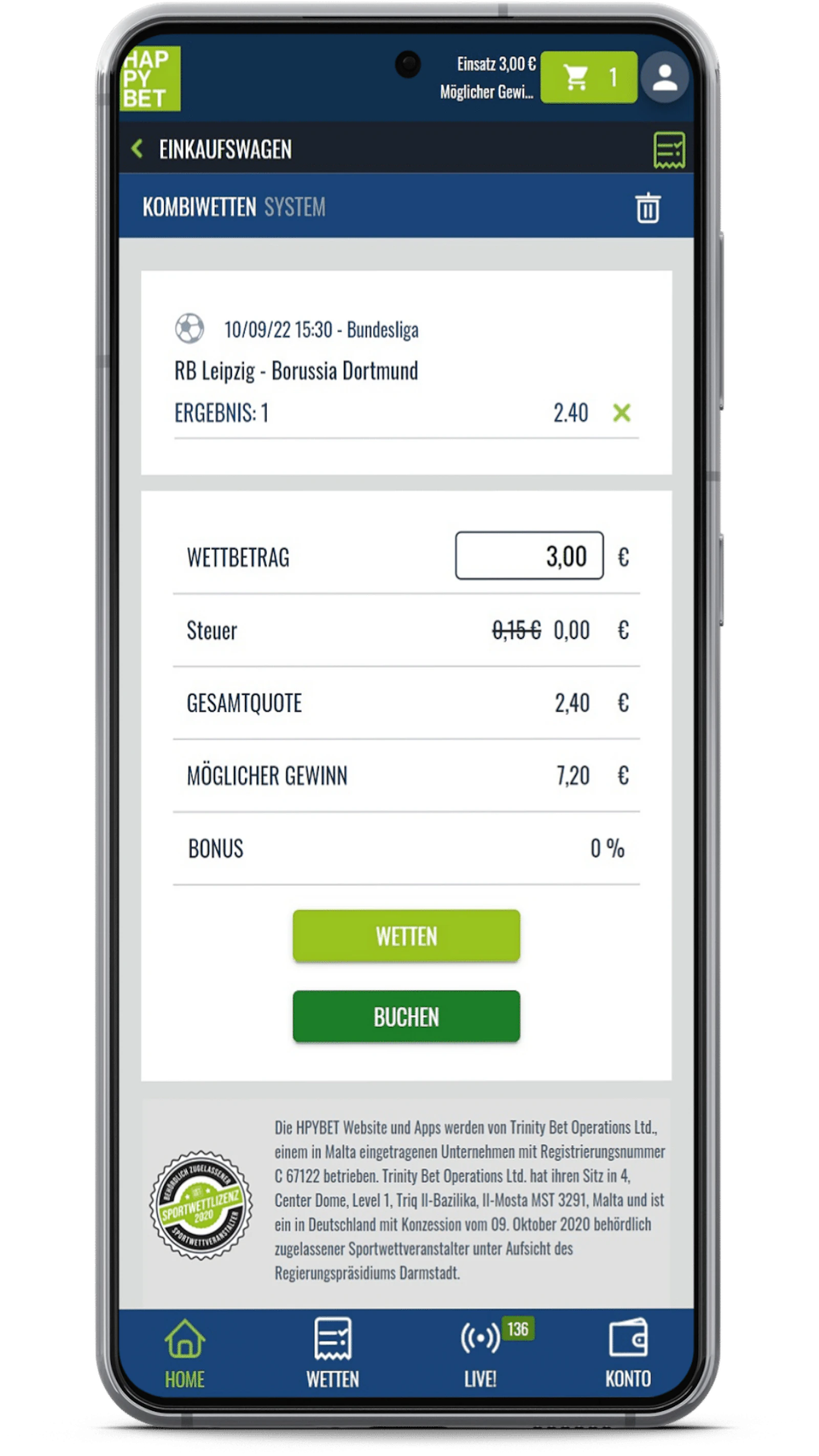 Happybet App Wetten