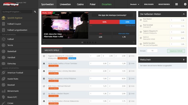 Intertops Startseite