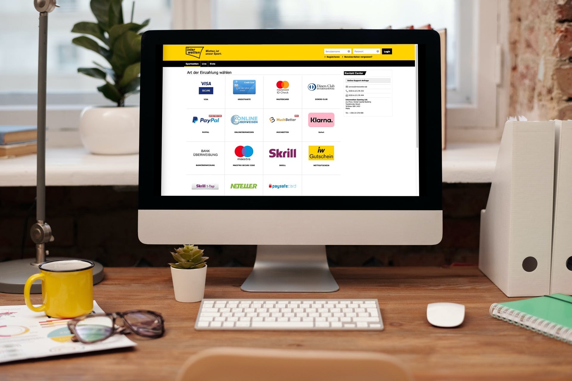Interwetten Zahlungsmethoden