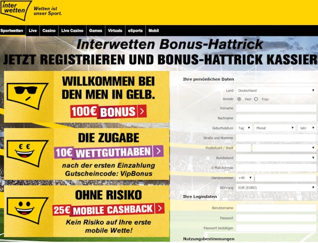 Interwetten Wettbonus