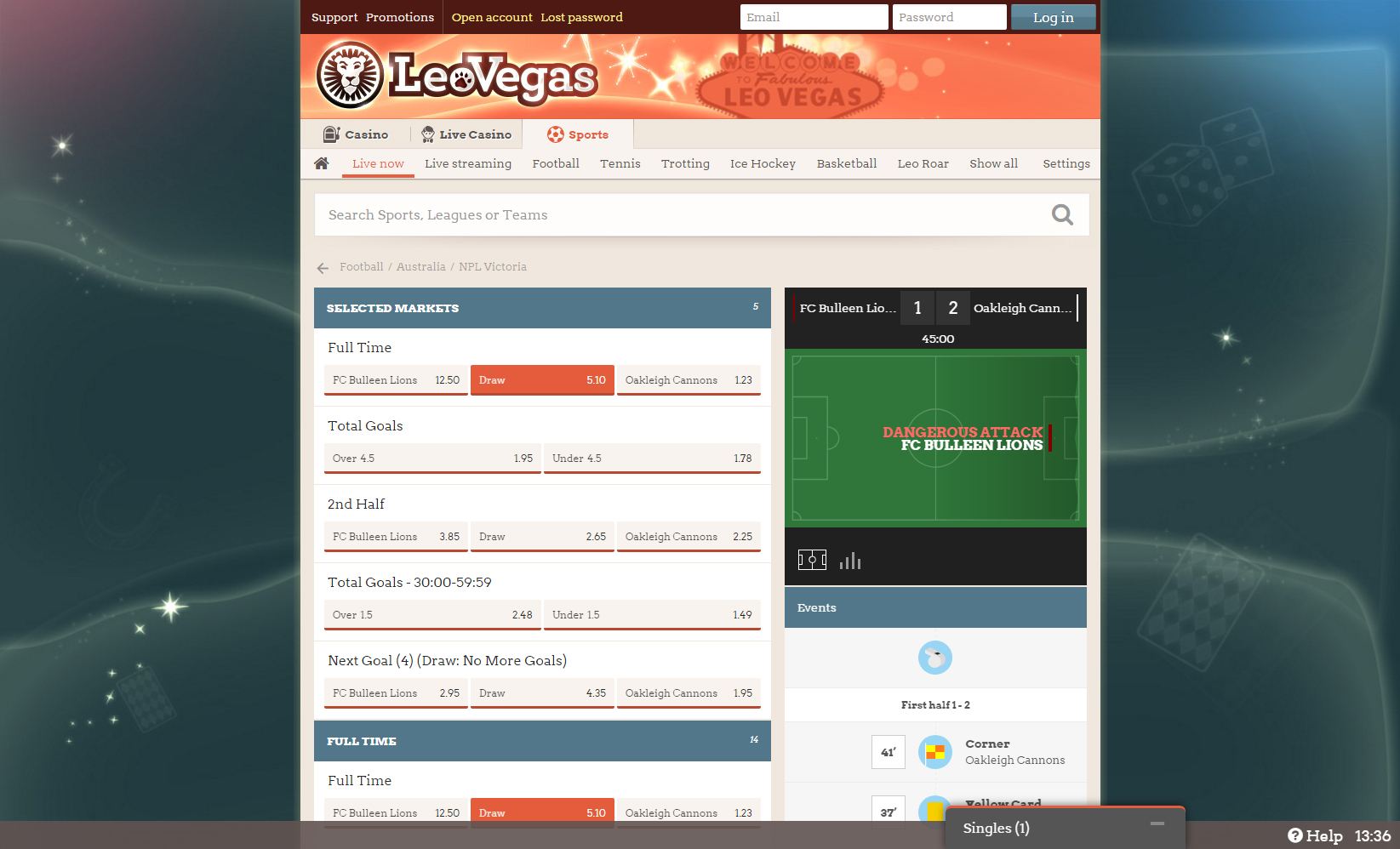 LeoVegas Livewetten