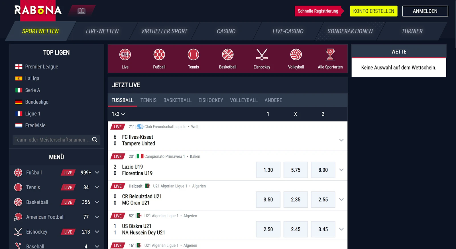 Rabona Sportwetten