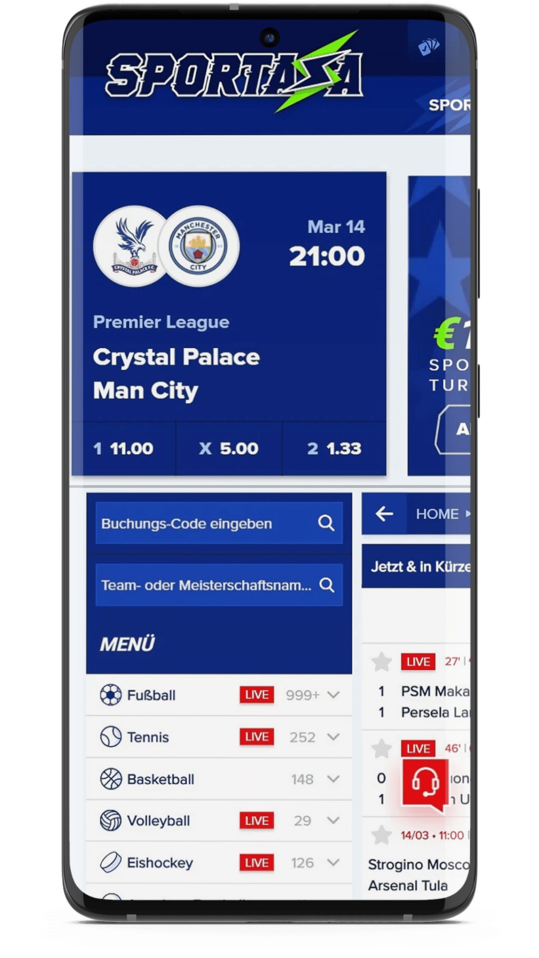 Sportaza Sportwetten