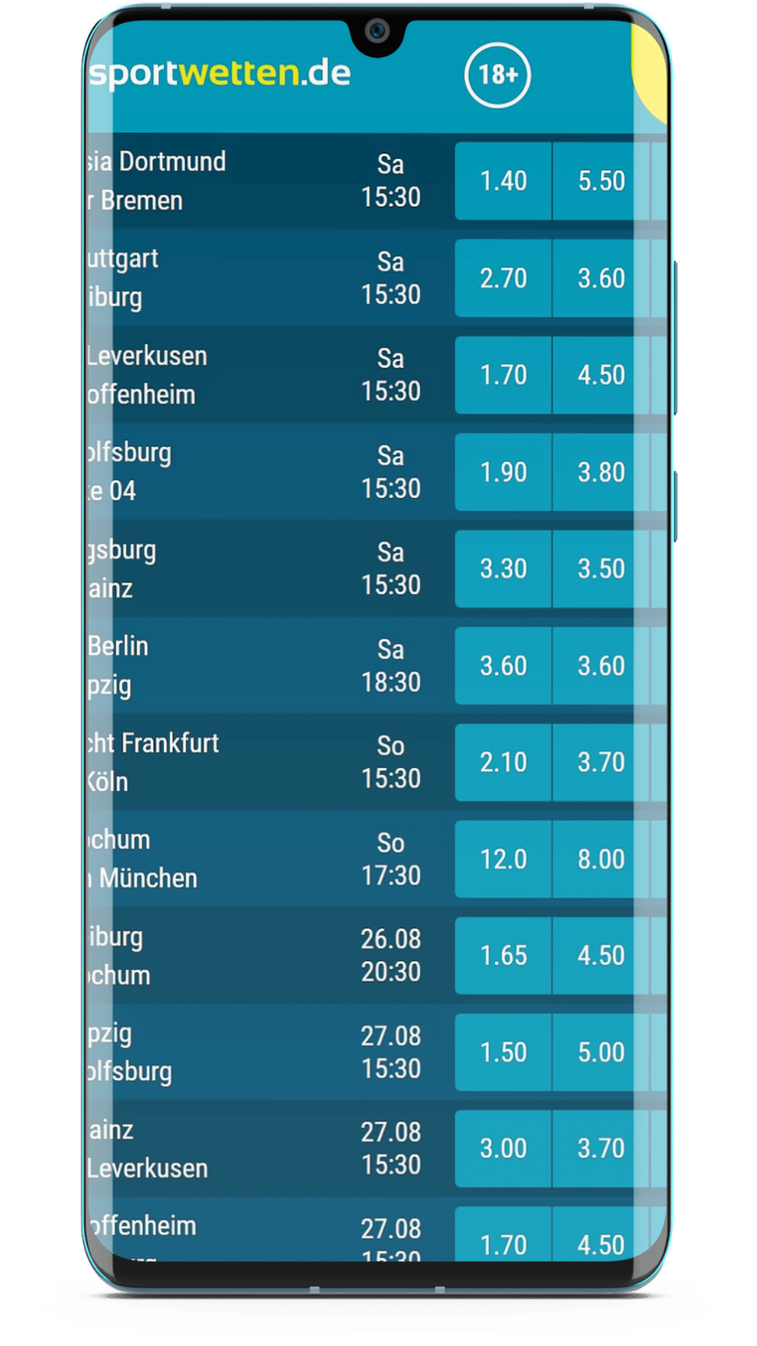 Sportwetten.de App Wetten