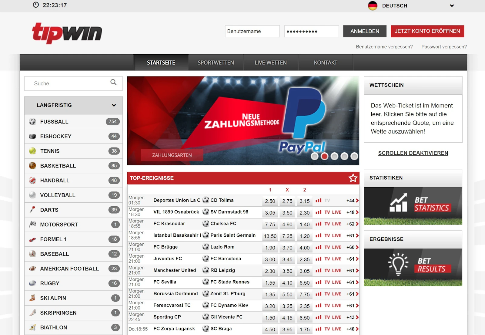 Tipwin Sportwetten