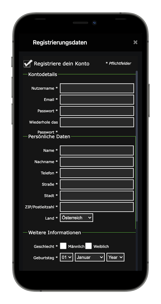 Vierklee Registrierung