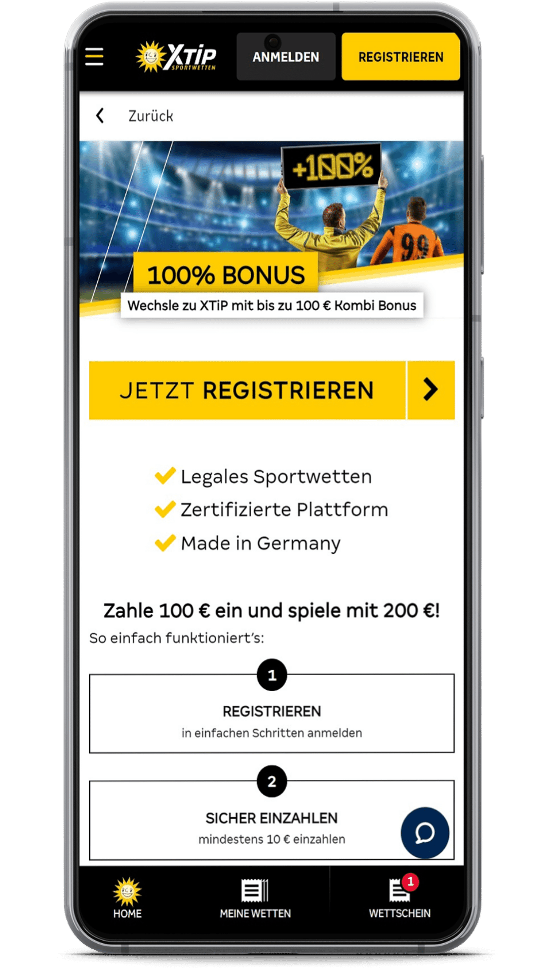 XTiP App Einzahlungsbonus