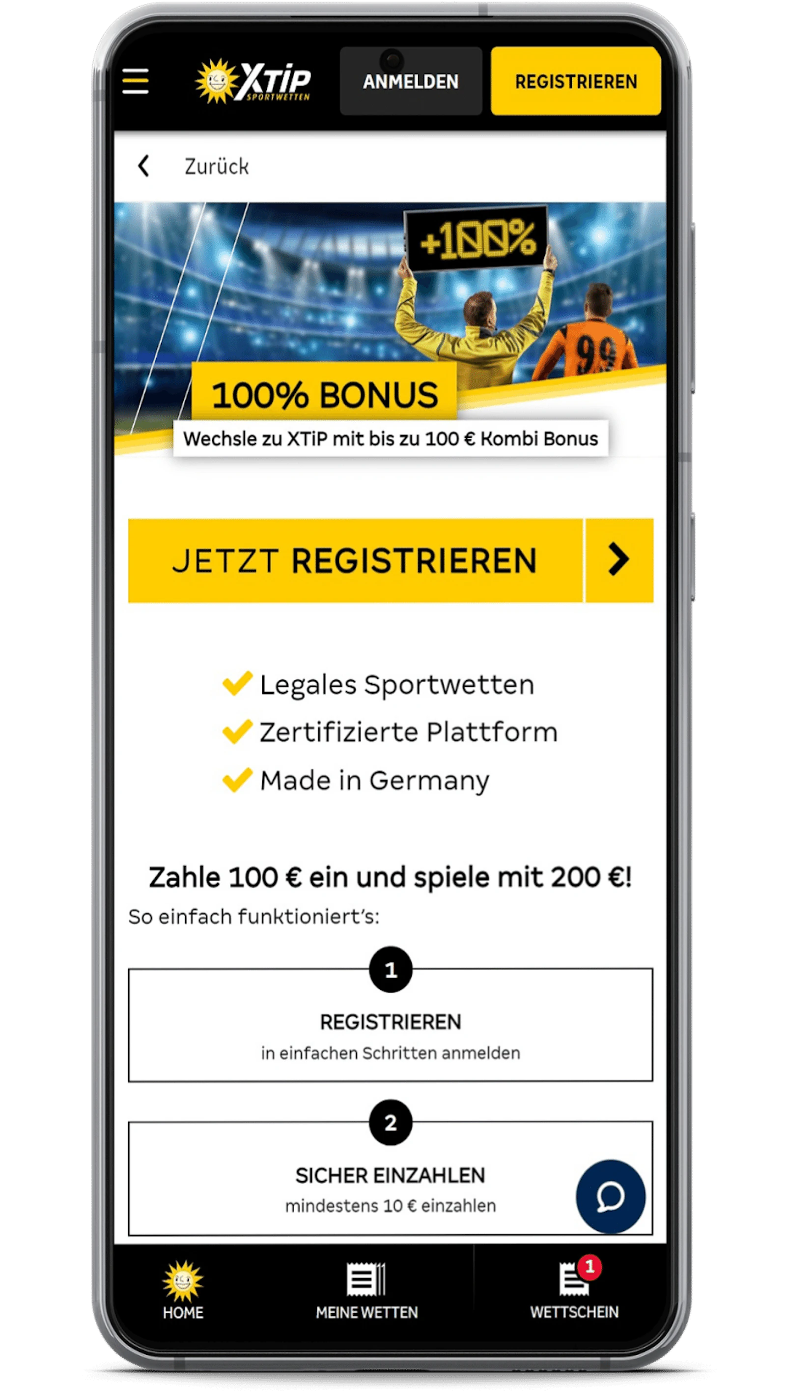 XTiP App Einzahlungsbonus