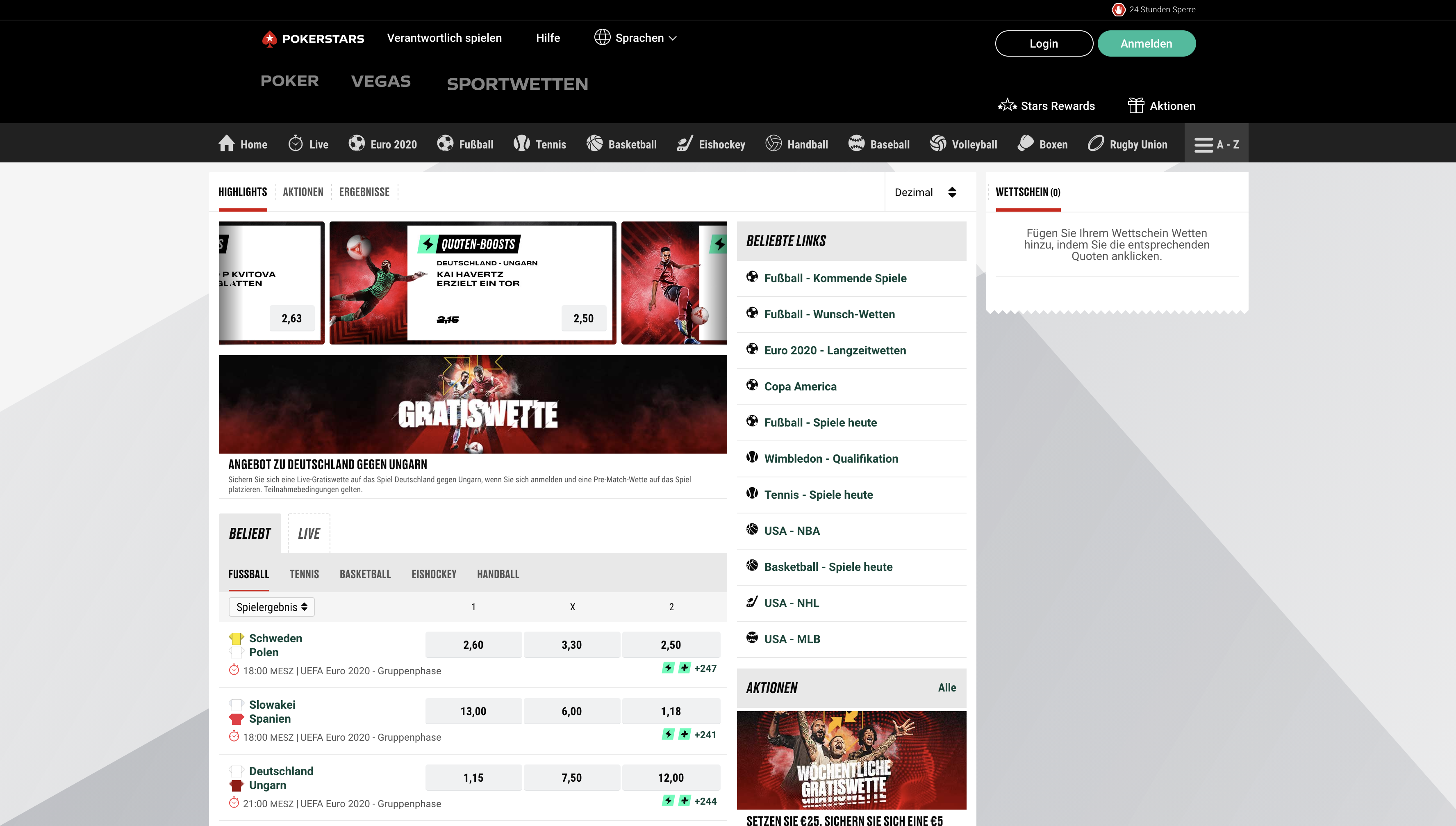 Pokerstars Sports Sportwetten