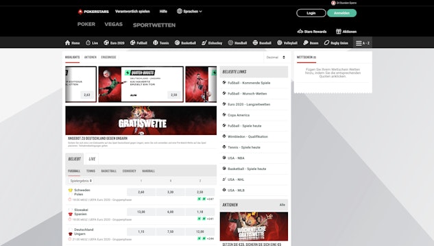 Pokerstars Sports Sportwetten